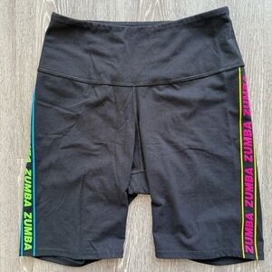 Zumba Fitness - Black Bike Shorts with Colorful Accents